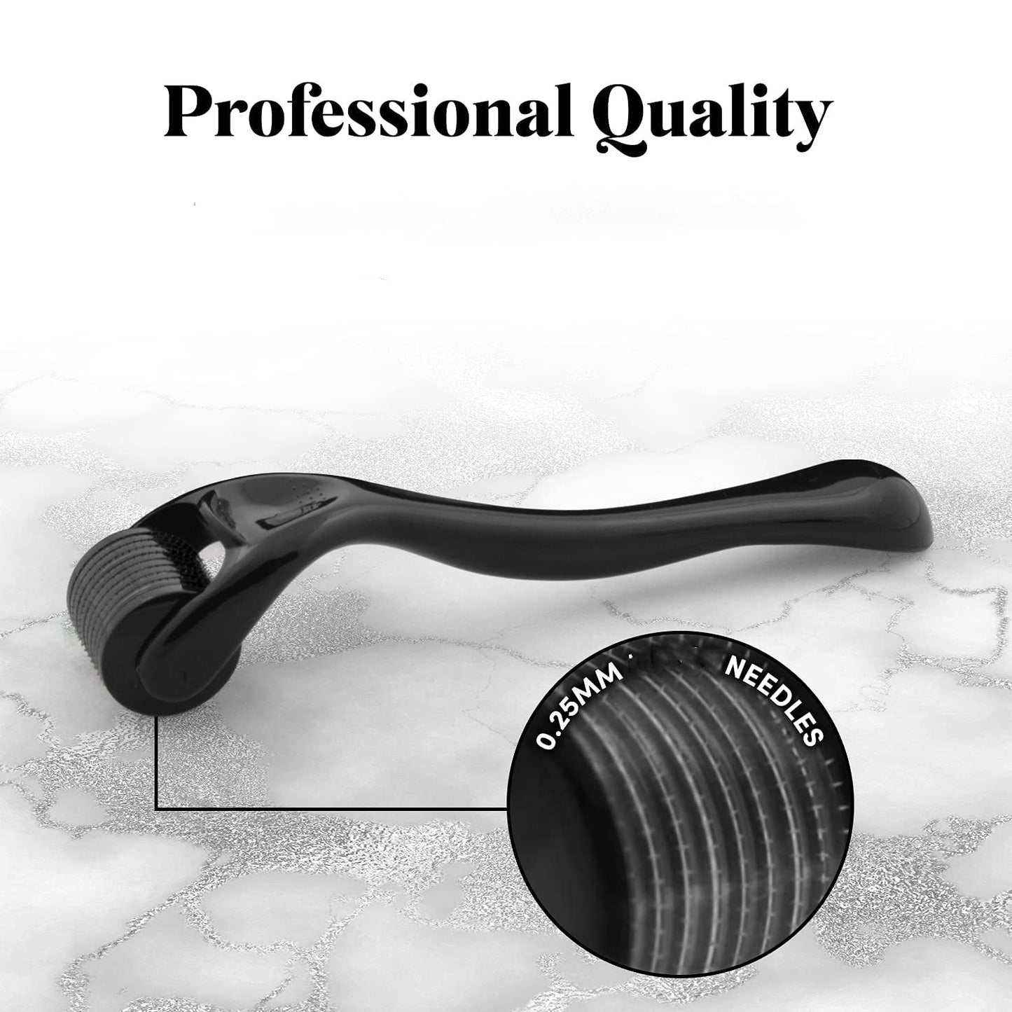 Derma Roller for Skin,Beard & Hair 0.2mm\0.25mm\0.3mm needle- Micro Face Roll Tool 540 Needles for Facial,Body & Hair Growth