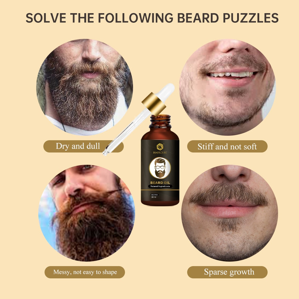 Beard Growth Essential Oil 100% Natural Beard Growth Oil Hair Loss Products For Men Beard Care Hair Growth Nourishing Beard Care