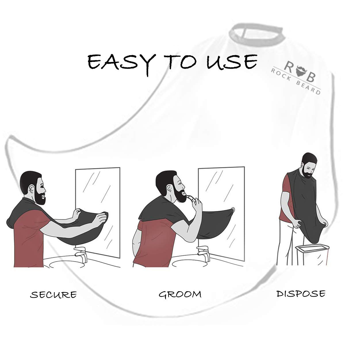 Man Bathroom Apron Male Beard Hair Shaving Apron Beard Care Shaving Waterproof Apron Bathroom Organizer Gift for Man Aprons