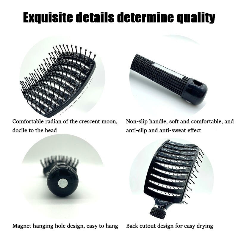 Detangle Hairbrush Women Hair Brush Massage Comb Brush for Hair Hairdressing Tools Curly Wet Combing Brushes Barber Hair Comb