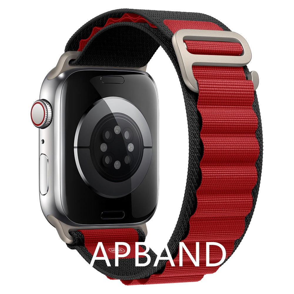 Alpine loop strap For apple watch band 49mm 45mm 41mm 44mm 40mm Nylon watchband bracelet belt iwatch series 3 5 SE 6 7 8 Ultra