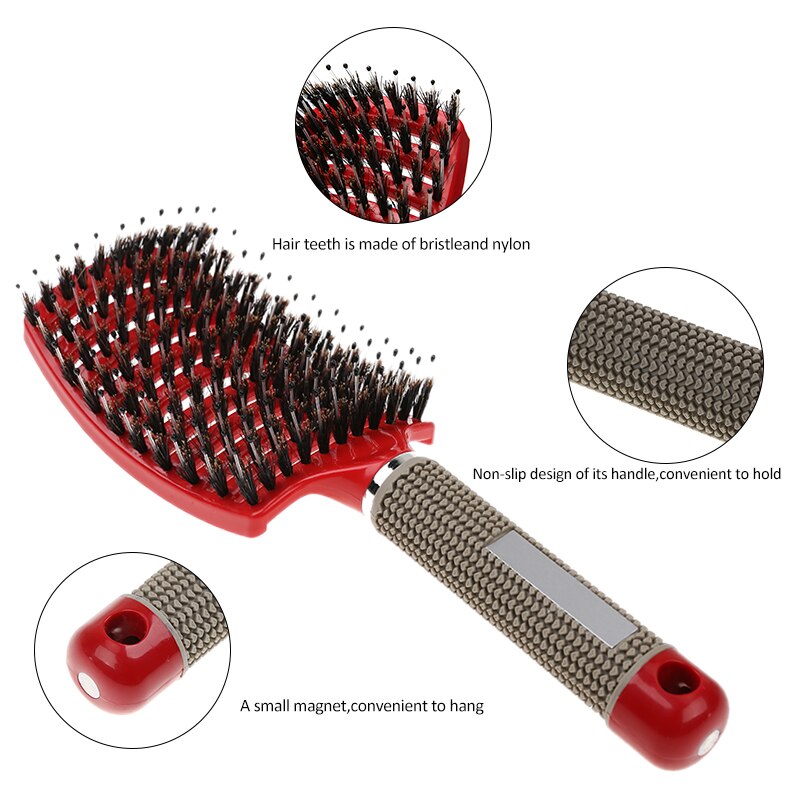 Detangle Hairbrush Women Hair Brush Massage Comb Brush for Hair Hairdressing Tools Curly Wet Combing Brushes Barber Hair Comb